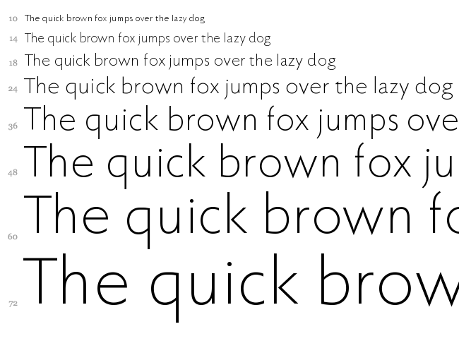 Faber Sans Pro font waterfall