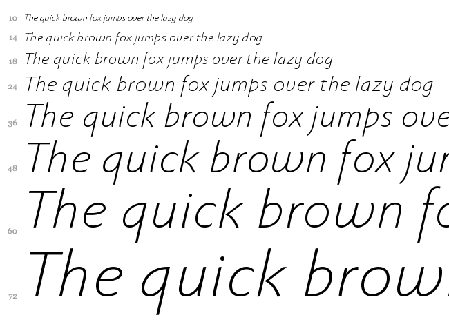 Faber Sans Pro font waterfall