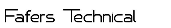 Fafers Technical font preview