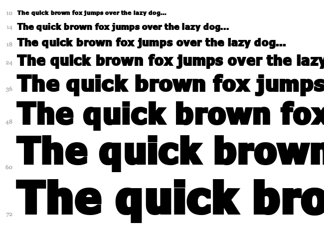 Fava Black font waterfall
