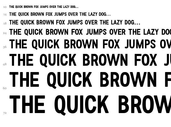 FFF font waterfall