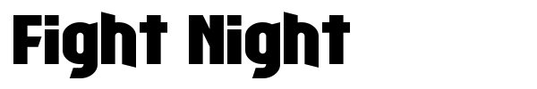 Fight Night font