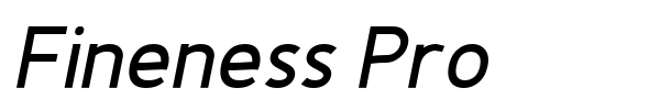 Fineness Pro font preview