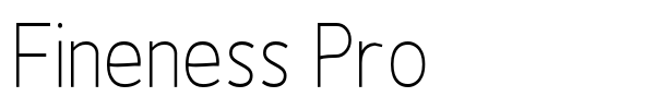 Fineness Pro font preview