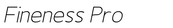 Fineness Pro font preview
