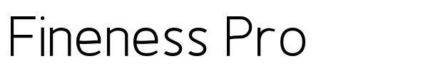 Fineness Pro font preview
