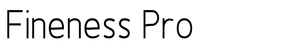Fineness Pro font preview