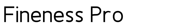 Fineness Pro font preview