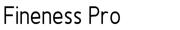 Fineness Pro font preview