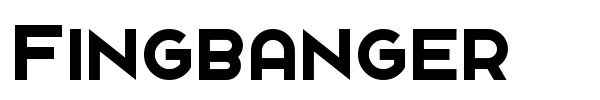 Fingbanger font