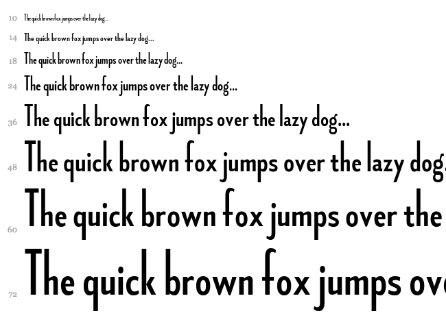 Fledgling font waterfall