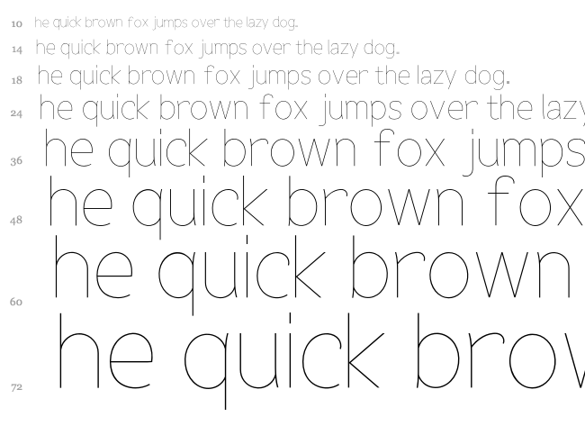 Flex Display font waterfall
