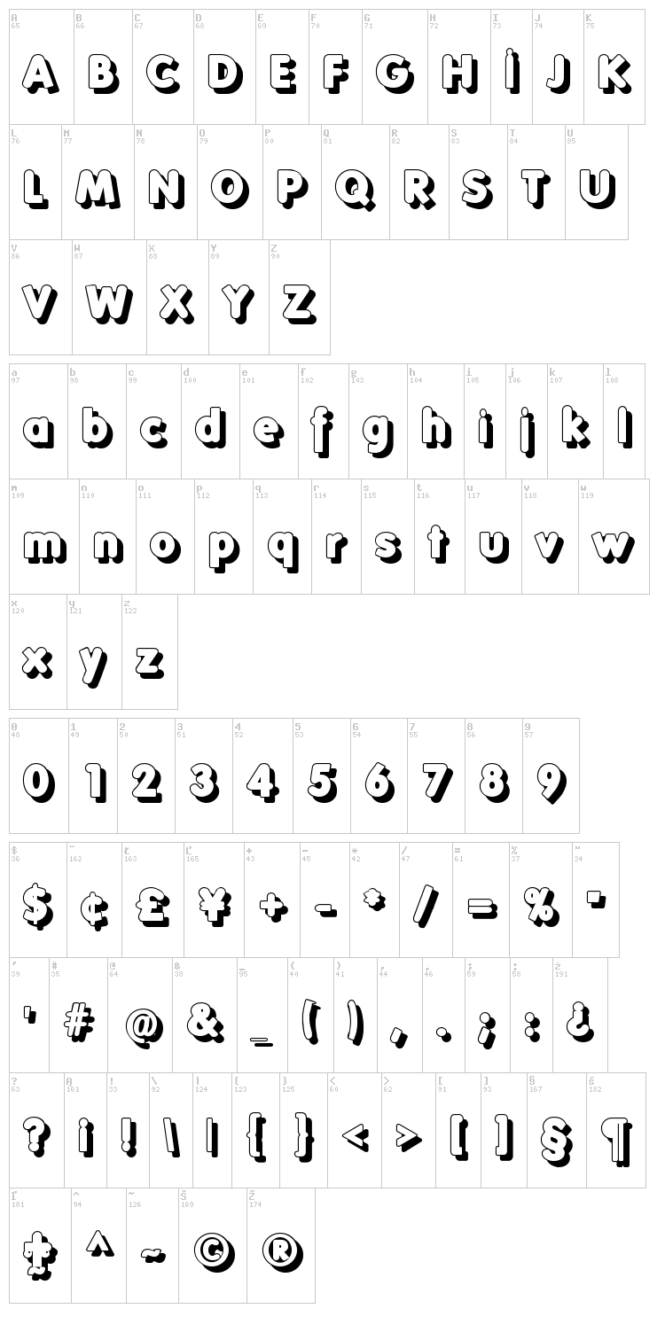 Folks font map
