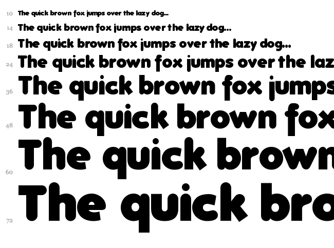 Folks font waterfall