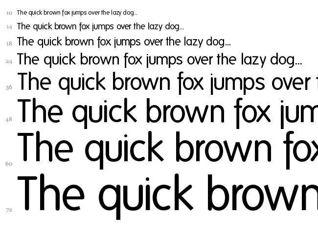 Folks font waterfall