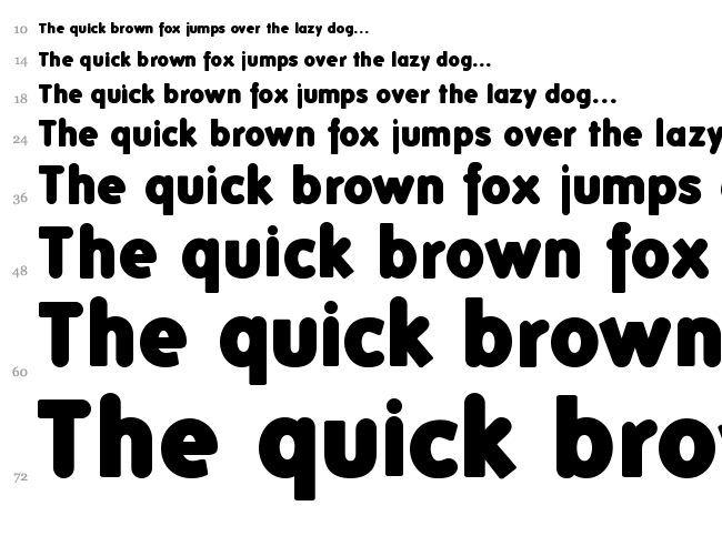 Folks font waterfall