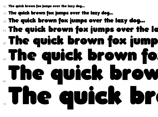 Folks font waterfall