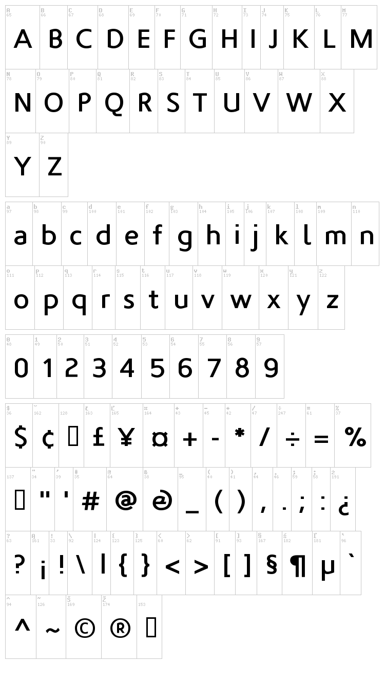 For the love of hate font map