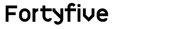 Fortyfive font