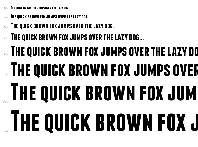 Franchise font waterfall