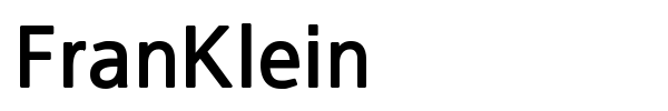 FranKlein font preview
