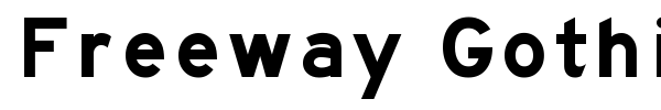 Freeway Gothic font preview