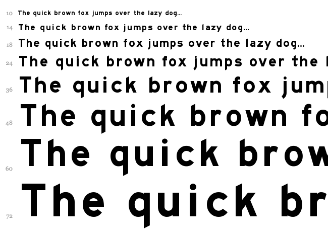 Freeway Gothic font waterfall