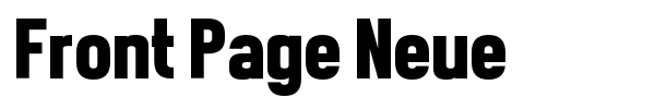 Front Page Neue font