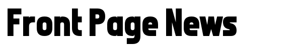 Front Page News font