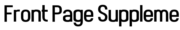 Front Page Supplement font