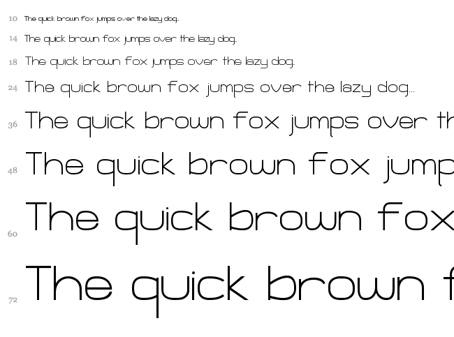 Ganix Apec font waterfall