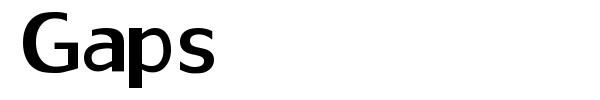 Gaps font