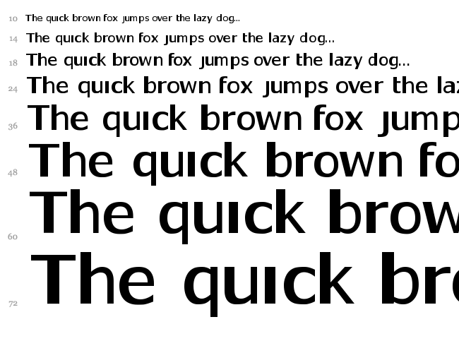 Gaps font waterfall