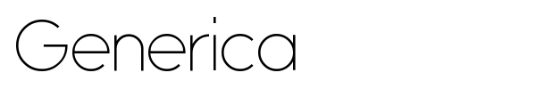 Generica font
