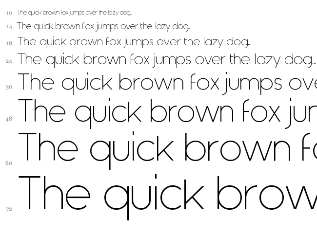 Generica font waterfall