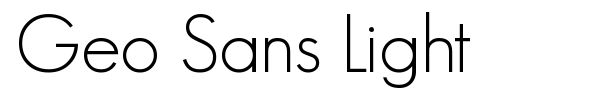 Geo Sans Light font