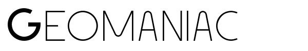 Geomaniac font