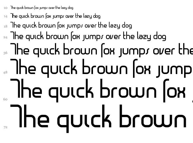 Gestalt font waterfall