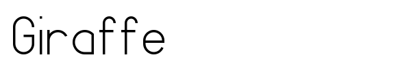 Giraffe font