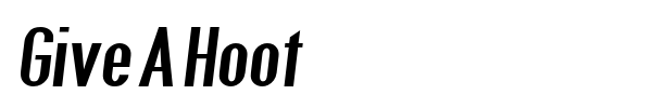 Give A Hoot font