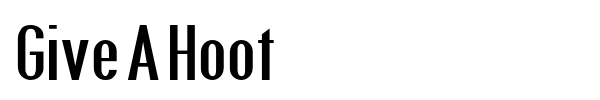 Give A Hoot font preview