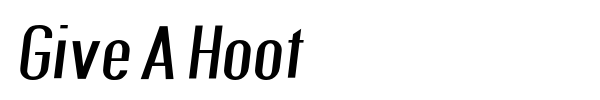 Give A Hoot font preview