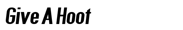 Give A Hoot font preview