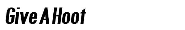 Give A Hoot font preview
