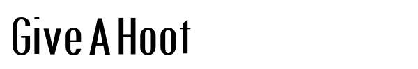 Give A Hoot font preview