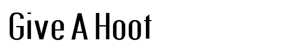 Give A Hoot font preview