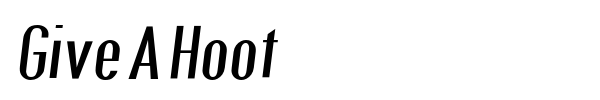 Give A Hoot font preview