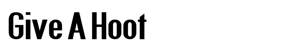 Give A Hoot font preview