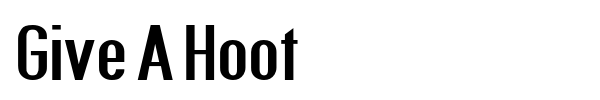 Give A Hoot font preview
