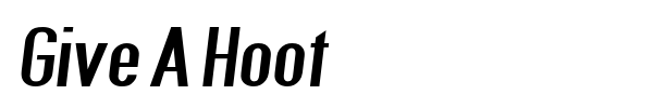 Give A Hoot font preview